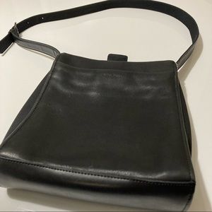 NINE WEST black crossbody bag, leather / nylon